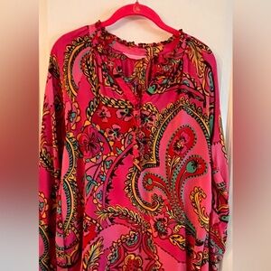 Lilly Pulitzer long sleeve silk blouse